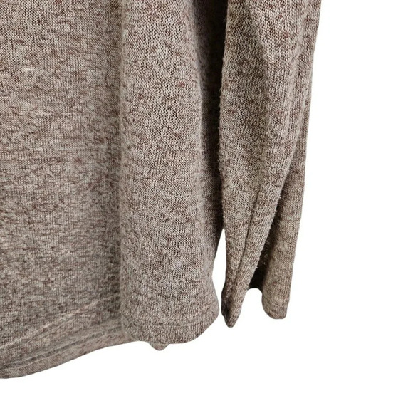 Joan Vass Heather Gray Oversized Knit Sweater 1/2 Zip Dolman Sleeves Size Medium - Picture 7 of 10